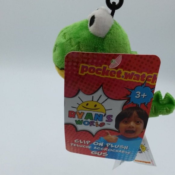 Ryan's World 3.75" Clip On Plush Gus The Gator Stuffed Animal Toy - Picture 7 of 10